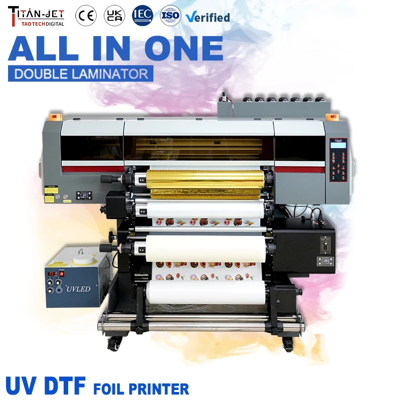Double laminating machine UV DTF film printer 60cm A1 multi-function machine