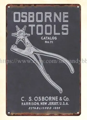 1947 CS Osborne Tool catalog cover metal tin sign discount wall decoration sign