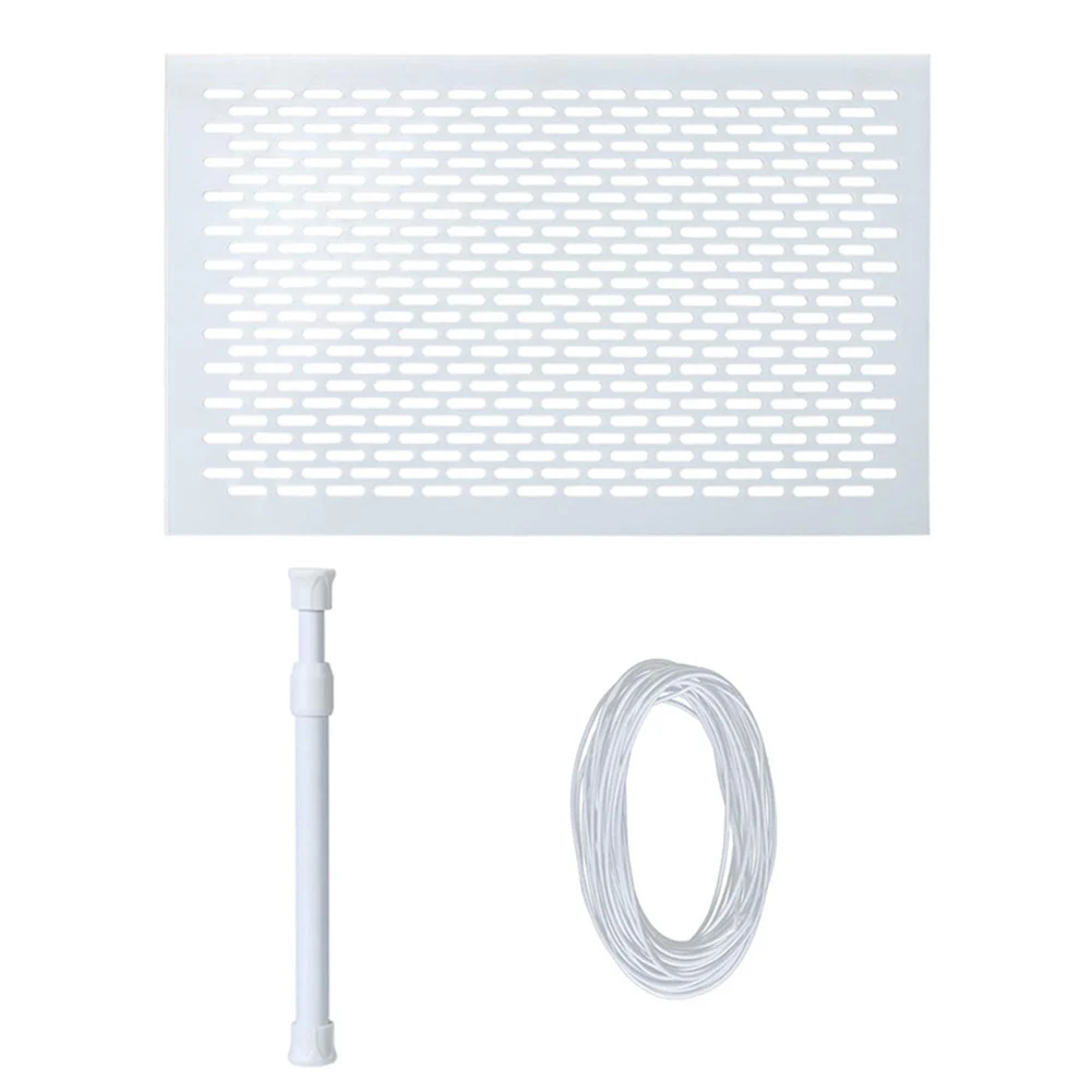 

15.3 X 9.8 Inches Leaf Guard Net Adjustable Telescopic Rod Easy Installation Design Elastic Rope Length Heavy-Duty Material