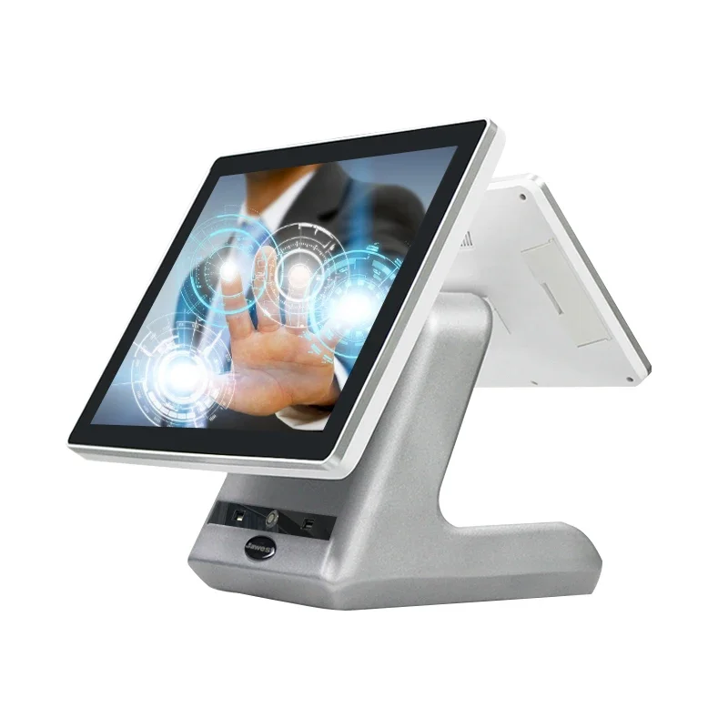 15 inch POS System /Dual Screen Touch All in One POS Ultra Thin