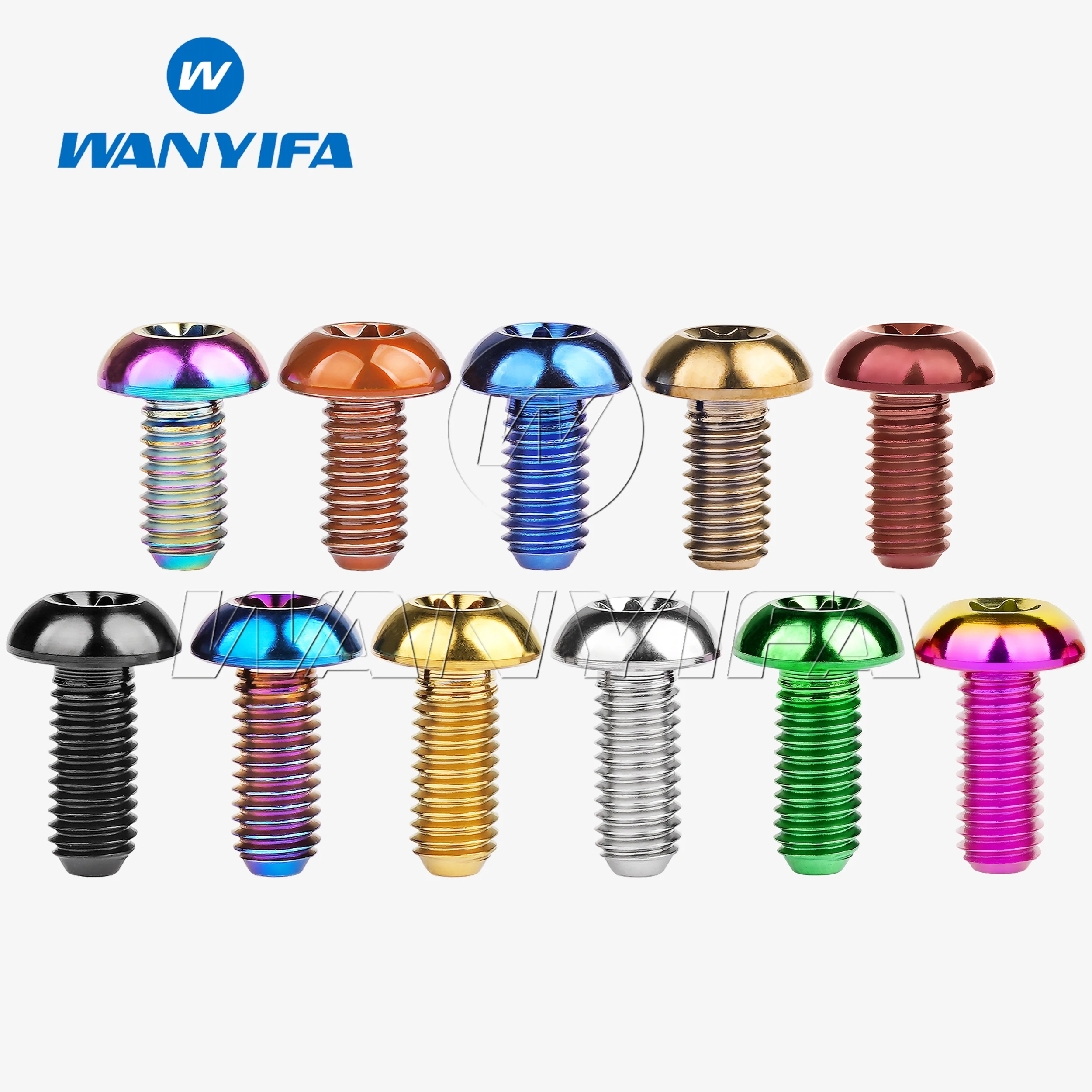 Wanyifa Titanium Bolt M5X10 12mm T25 Torx Disc Brake Screw for Mountain Bike