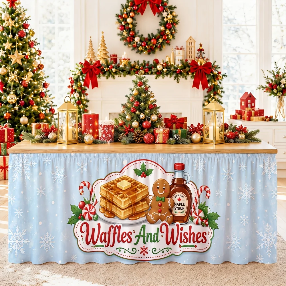 One tablecloth for holiday and festival breakfast, lunch, Christmas dinner, party decoration