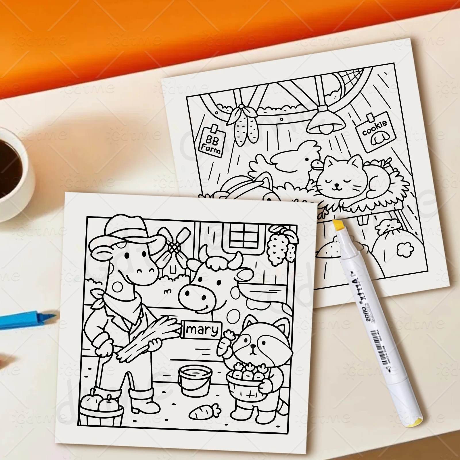 COZY FARM Bold-easy Patterns Coloring Book for Adults Cute Drawing Book Perfect Gift for Party and Birthday image 6