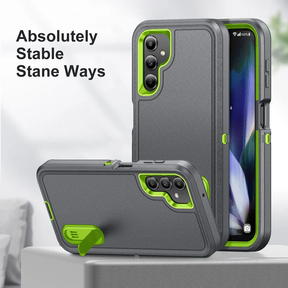 Funda Protectora Anti-Golpes para Samsung Galaxy S23 FE S24 S25 S26 Ultra S22 Plus A17 A56 A36 A16 A06 A15 A54 Con Soporte 2
