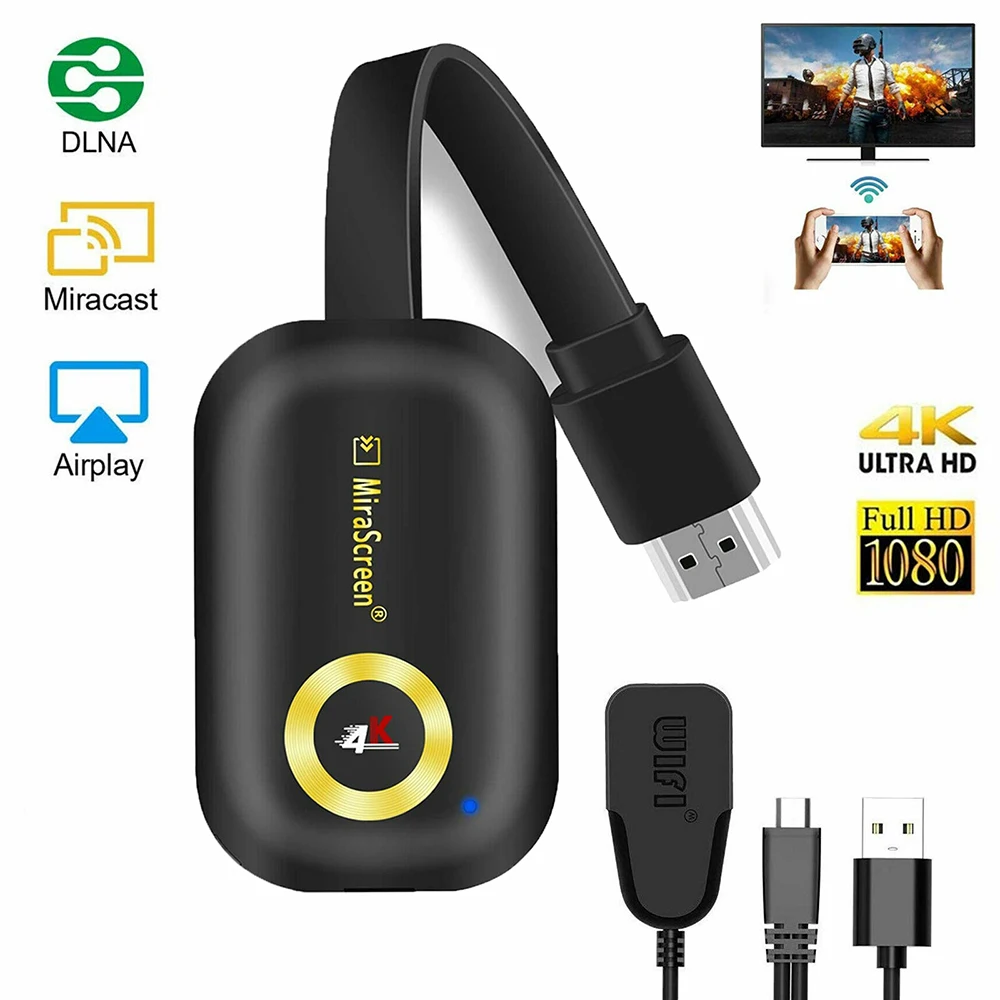 G9 Plus Wifi Wireless 4K UHD Display Dongle Adapter Mirror Screen Streaming Airplay Miracast DLNA do monitora HDTV Projektor