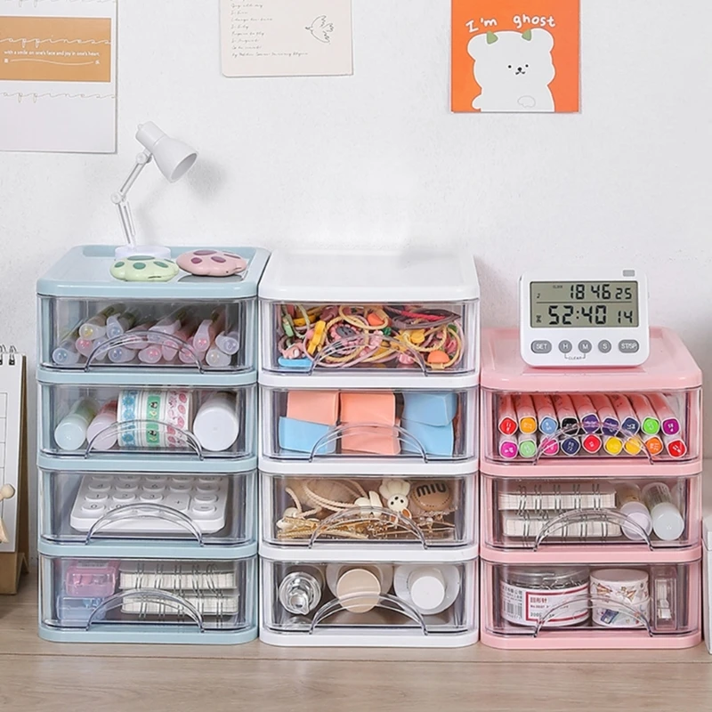 Cajones almacenamiento, caja almacenamiento escritorio, organizadores almacenamiento apilables para papelería Y9RF