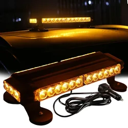 30LED Car Led Warning Light Bar Amber Beacon Emergency Flashing Lamp Truck Police Lamp Car Roof Top Signal Strobe Lights 12V/24V