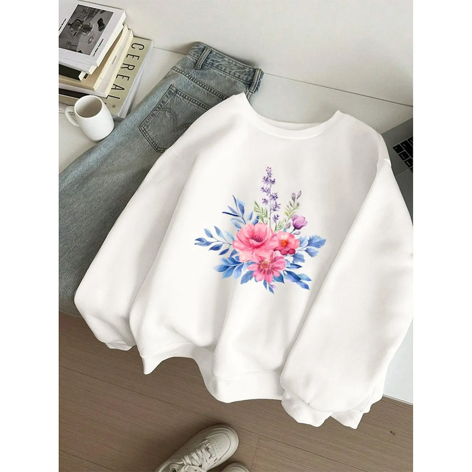 快適な女性の冬のセーター秋冬セーターラウンドネックセーター秋のファッション真新しい家庭用長袖