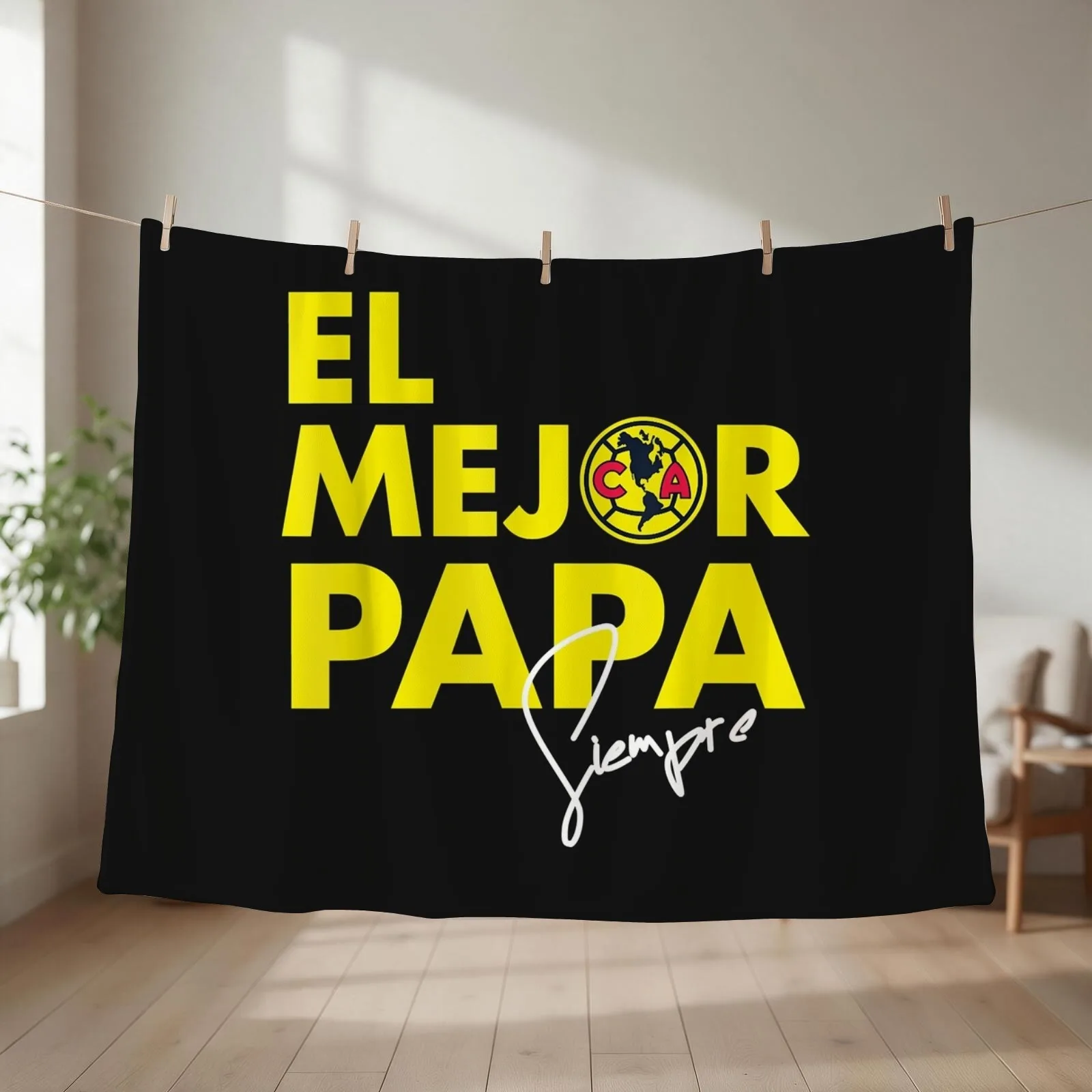 Club America - El mejor Pap?? siempre Throw Blanket couch cozy soft plush fuzzy picnic outdoor blanket