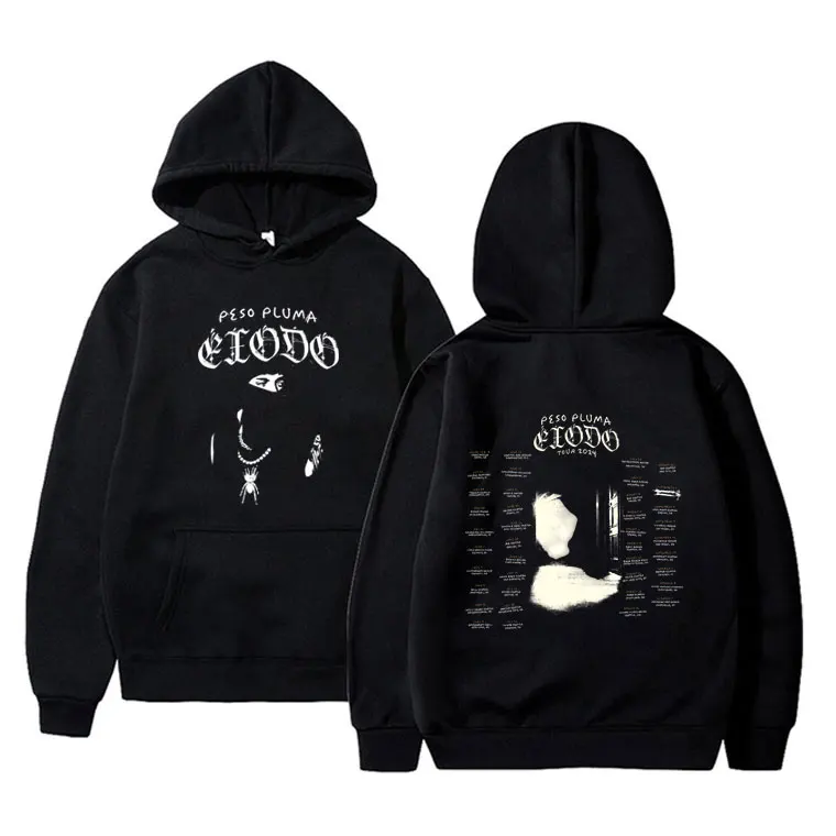 Singer Peso Pluma Exodo Tour 2024 Hoodie GENESIS Music Album Cover Sweatshirt Men Oversized Hoodies Men's Hip Hop Fashion Hoody