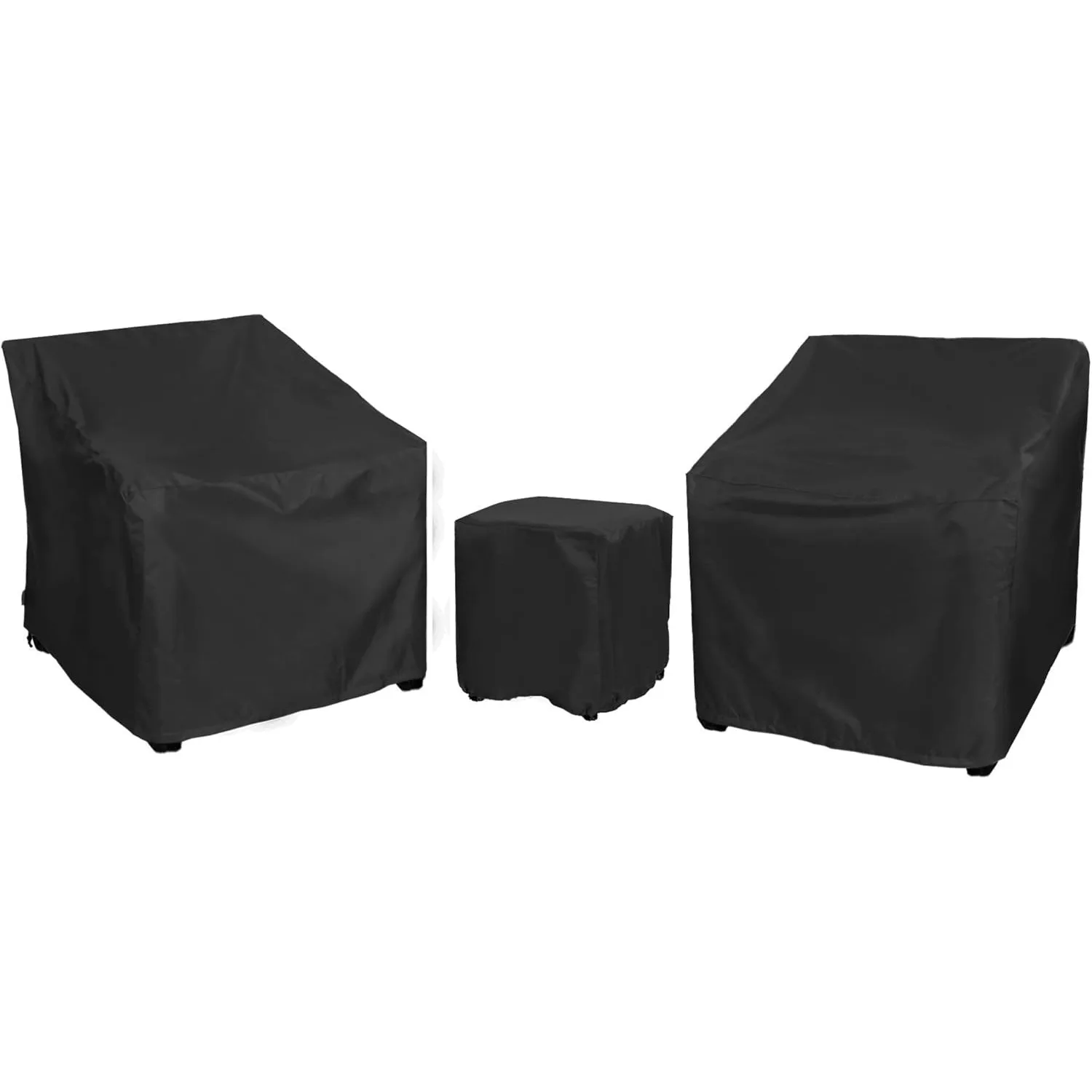 

Комплект мебели для балкона, комплект уличной мебели водонепроницаемый, комплект уличной мебели из 3 предметов, 2 стула и журнальный столик, черный