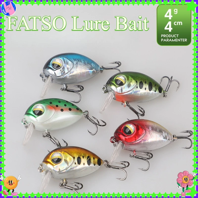 

Плавающая пухлая приманка FATSO — реалистичное качающееся действие, верхняя водная приманка 4 см для высокой скорости ударов в пресноводной рыбалке