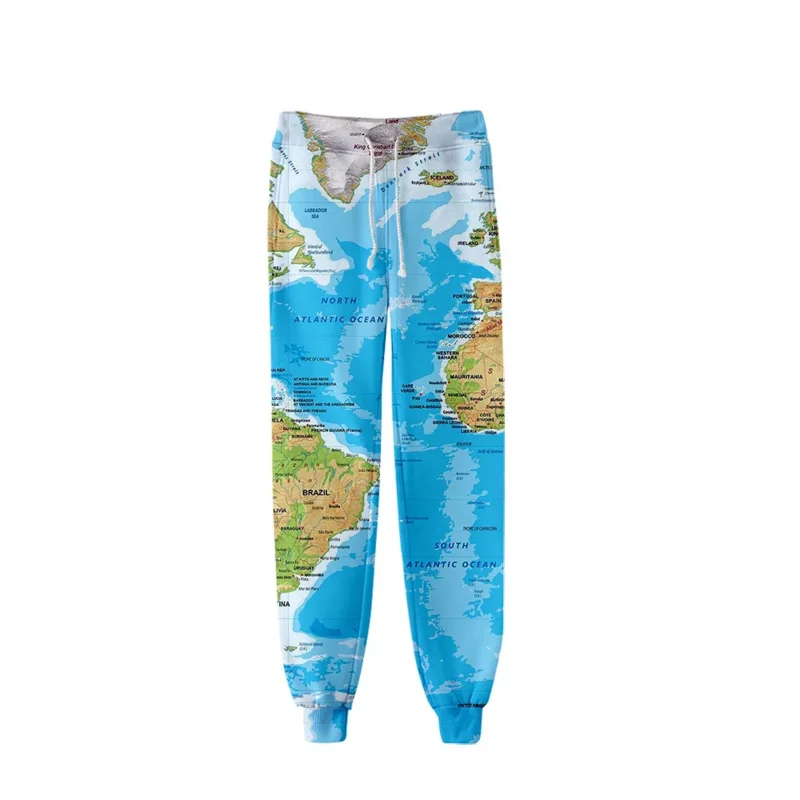 2021 unisex world map sweat pants 3D joggers pants casual trousers men/women hip hop sweatpants pantalon homme streetwear pa9383