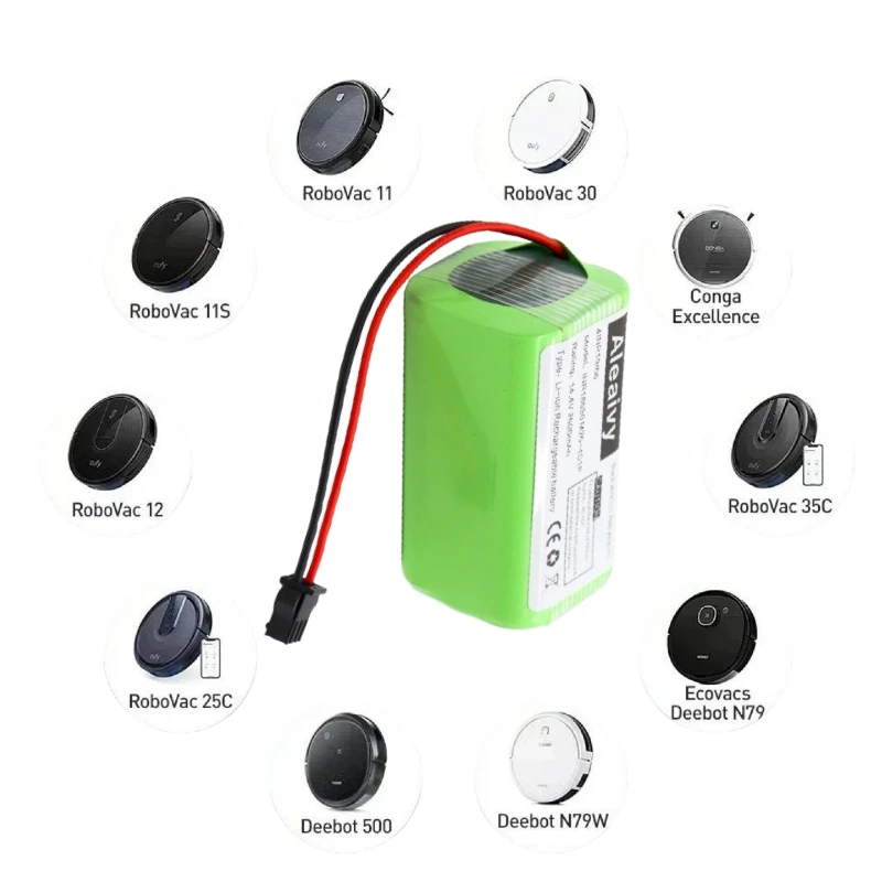 14.4V 3500mAh CONG1002 For CECOTEC CONGA 950, 990, 999, 1190, 1091, 1099, 1790, 1990,2290, 5290 Vacuum Cleaner Battery