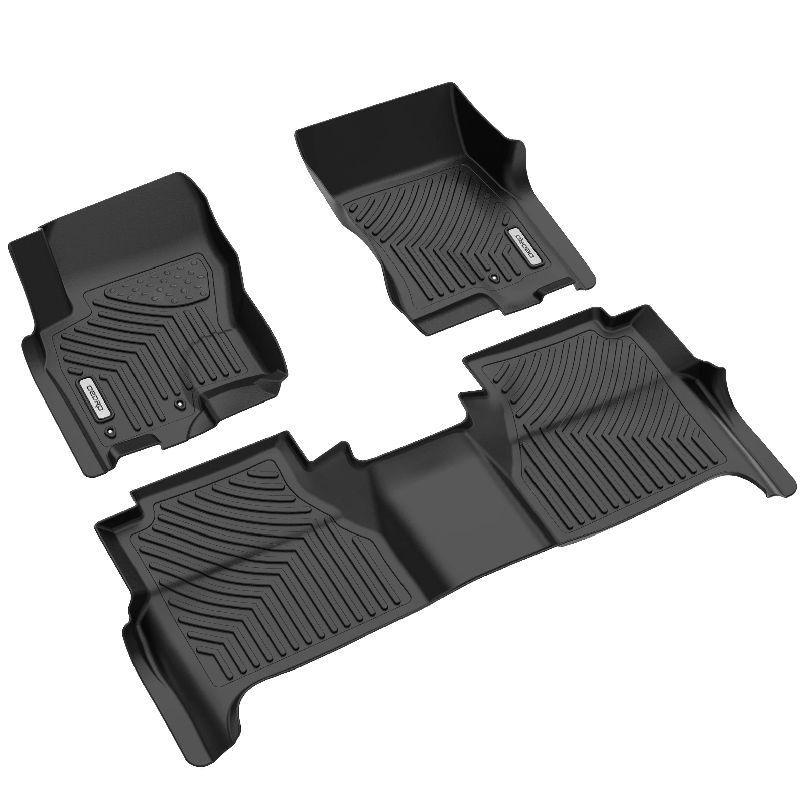 Floor Mats Liners TPE for 2008-2021 Nissan Frontier Crew Cab All-Weather TPE