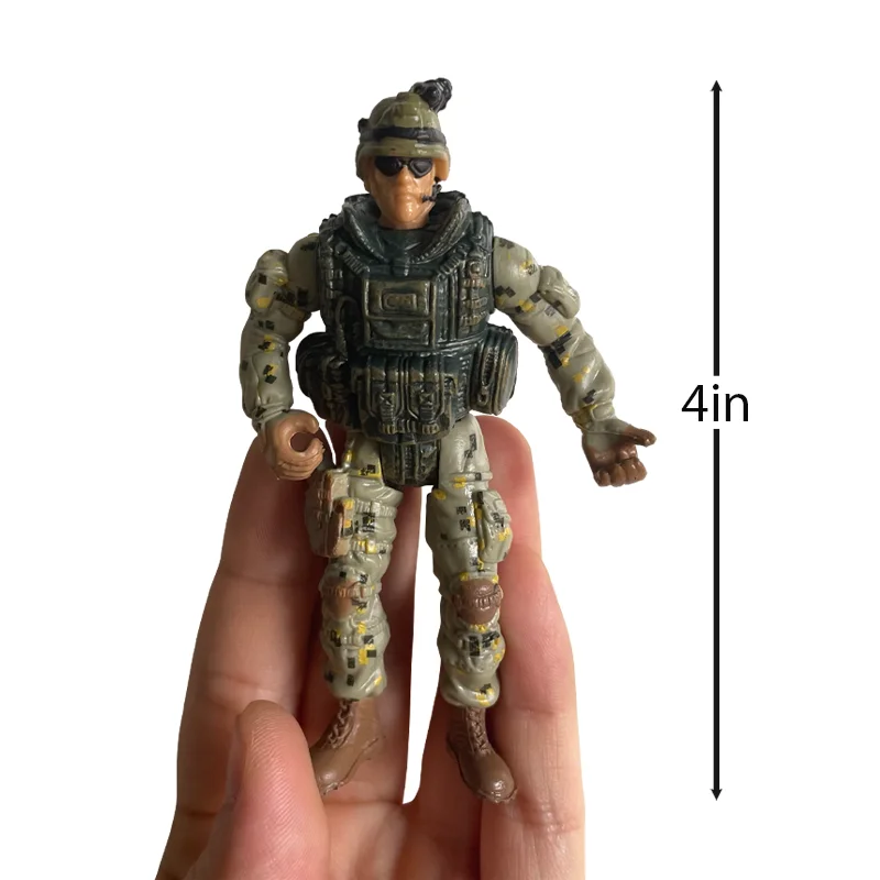 4Pcs Army Men และทีม SWAT กองกำลังพิเศษทหารสงครามโลกครั้งที่สองเกม Action Figures Playset ทหารอาวุธรุ่นสำหรับเด็กของขวัญเด็ก