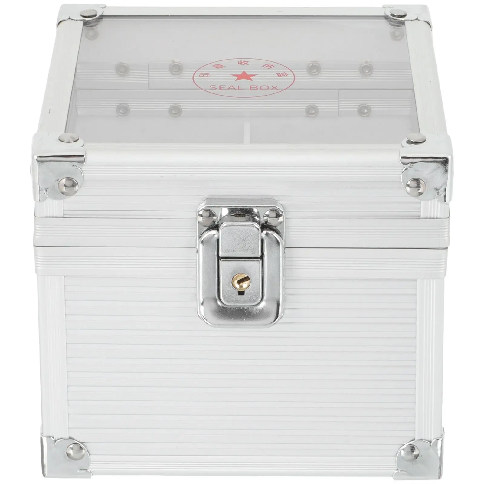 

4 Compartment Seal Box Aluminum Alloy Lock for Office Financial Stamper Storage Durable Metal Container Solution