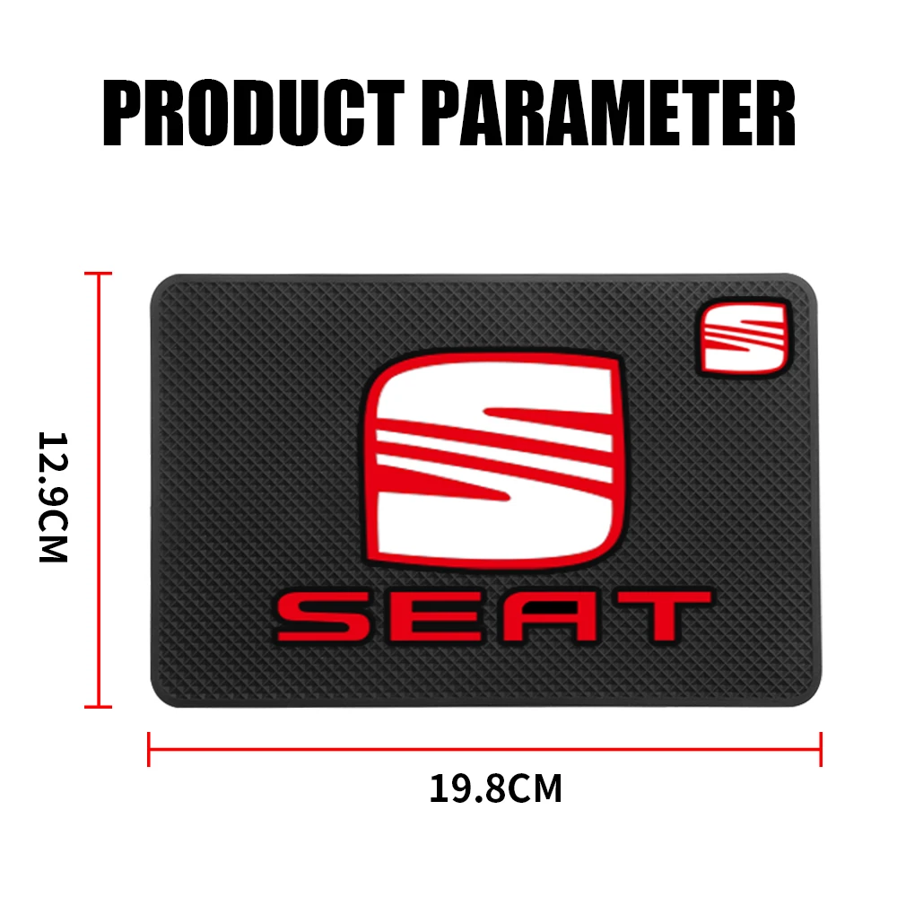 1/2PCS Car Dashboard Phone Glasses Non-Slip Silicone Pads Waterproof Sticky Mat For Seat Cupra FR Racing Ibiza Leon E-racer Exeo