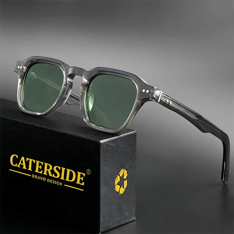 

CATERSIDE квадратные ацетатные солнцезащитные очки, поляризационные мужские ретро-женские солнцезащитные очки в большой оправе, очки в стиле панк для вождения, путешествий, вечеринок, UV400