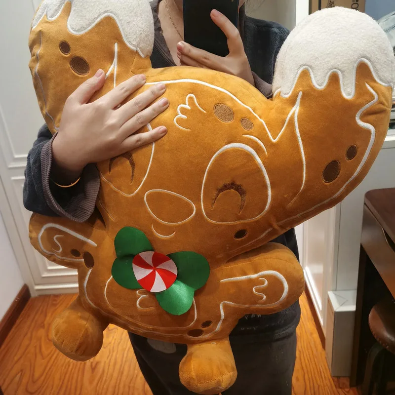 

Рождественский пряничный человечек Диснея 2025 года, мягкая плюшевая кукла, игрушки, подушка для дивана, украшение для детского рождественского подарка