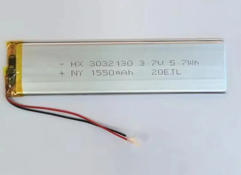 3032130 3.7V 1550mAh litowo-polimerowe ogniwa akumulator lipo do świateł LED Bluetooth klawiatura wideorejestrator samochodowy