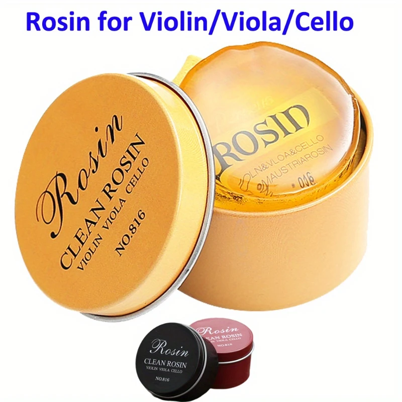 Professional Transparent Yellow Rosin Resin For Violin Viola Cello Easy To Use Lightweight Bowed String Instruments Accessories