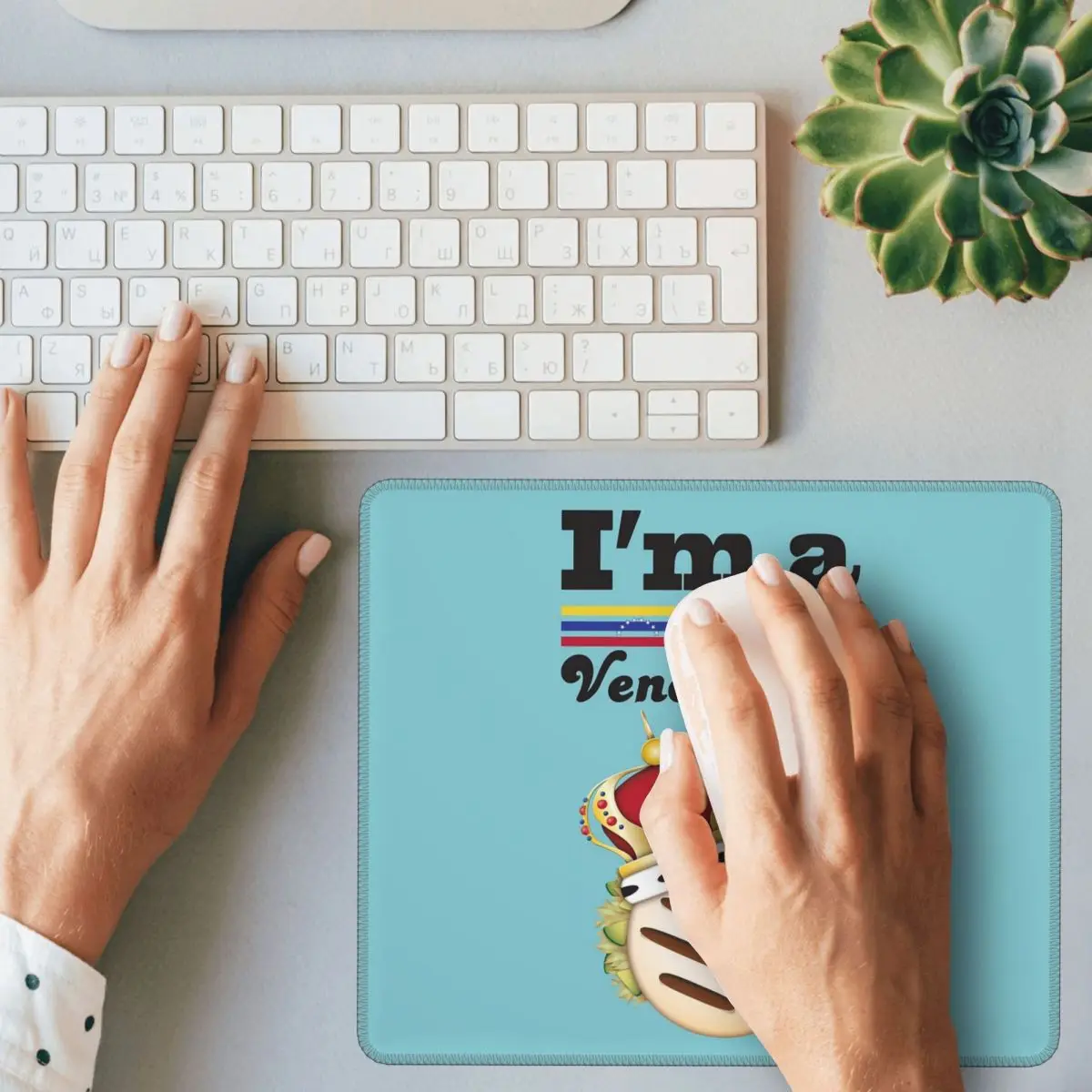 Arepa فنزويلا أنا Pepiada Venezuelan Queen Mouse Pad لوحة مفاتيح الكمبيوتر ماوس حصيرة الألعاب الكمبيوتر المحمول حصيرة مكتبية مكتب الجدول الحصير