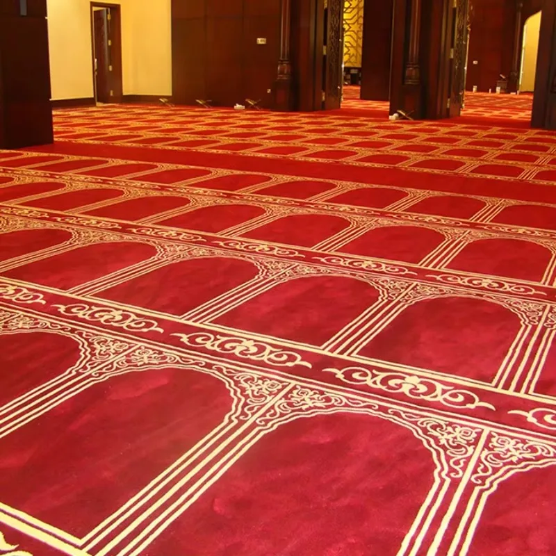 Islamic carpet, embossed printed wall-to-wall Muslim style