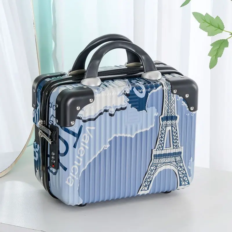 Good-looking, Large-capacity, Convenient Storage Bag: Retro Simple Suitcase, 14-inch Cosmetic Case for Women