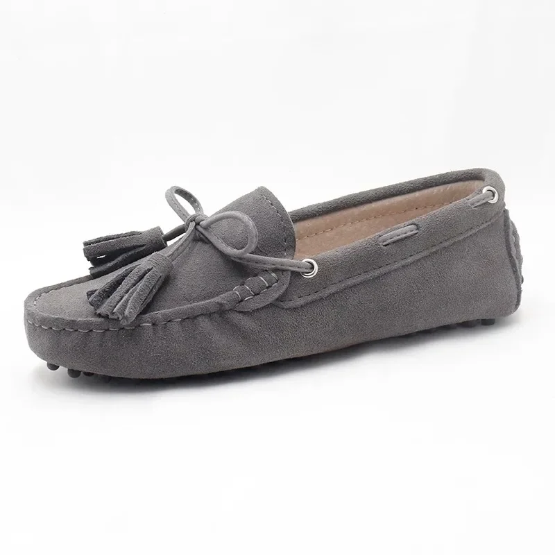 Zapatos planos de piel auténtica para mujer, mocasines informales sin cordones, suaves, a la moda