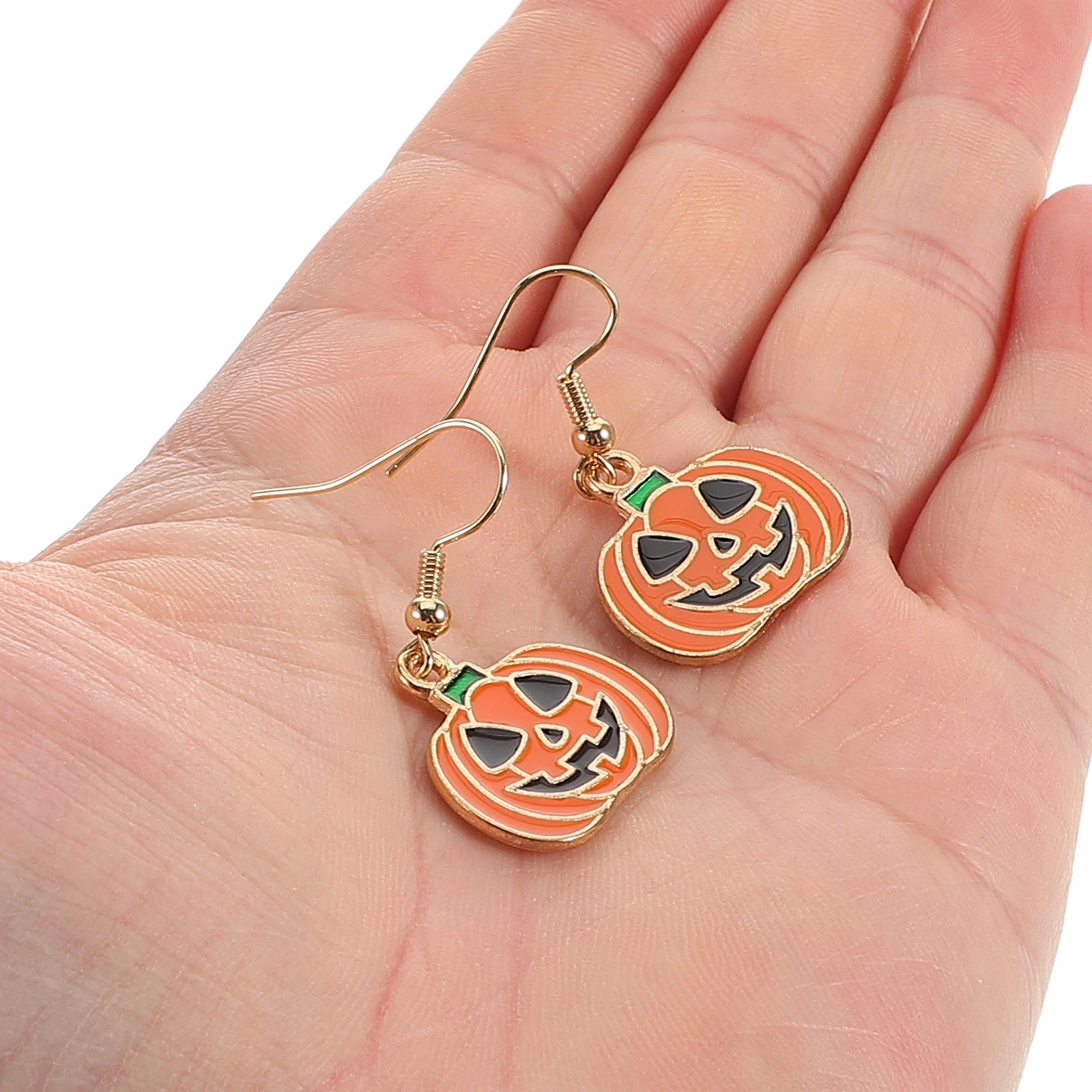 

Pumpkin Earrings Vintage Halloween Costume Accessories Women Teen Girls Hook Dangle Funny Jewelry