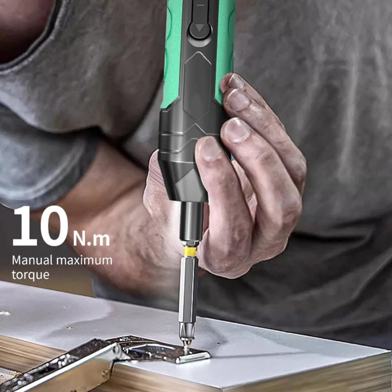 4 Speed Adjustable Torque Electric Screwdriver Set With 11 Bits And LED Light For Home Repair And DIY Projects M4YD