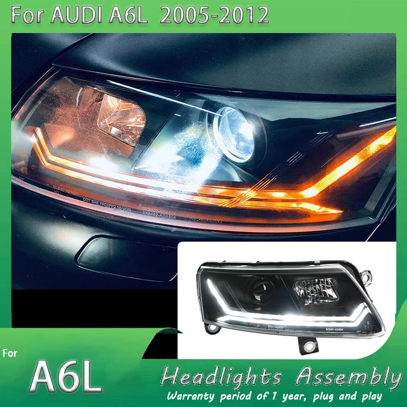 

Head Lamp for AUDI A6 C6 LED Headlight 2005-2012 Headlights A6L DRL Turn Signal High Beam Angel Eye Projector Lens
