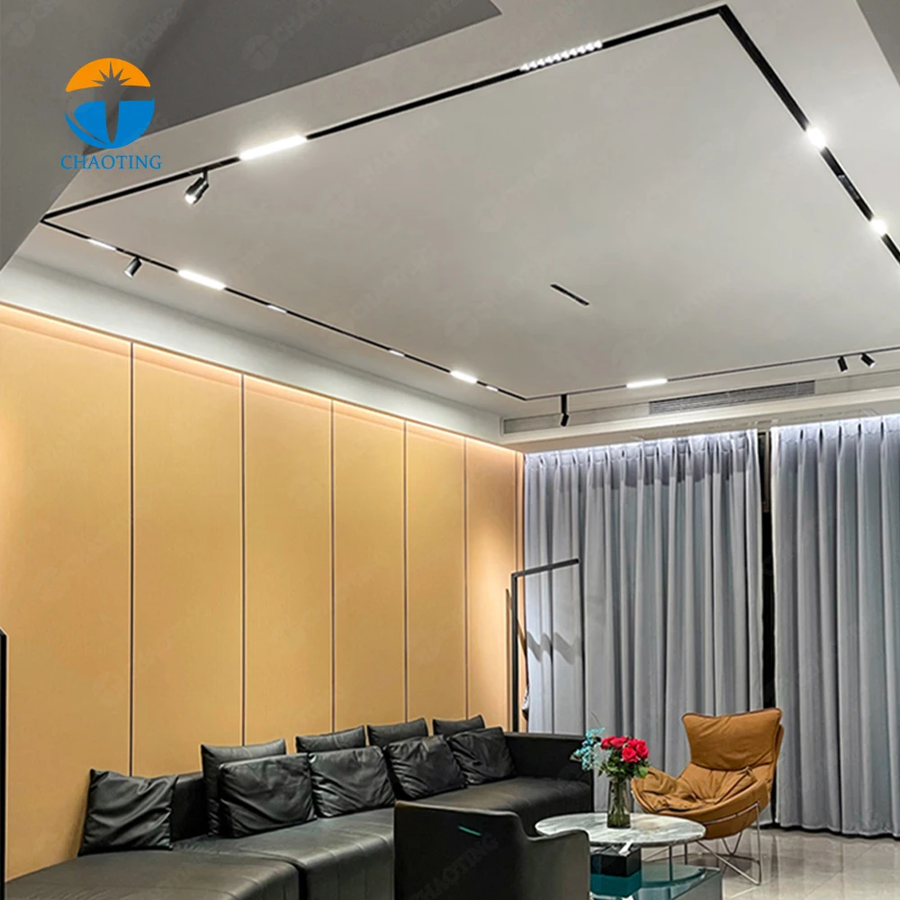 New Design DC90-265V Linear Spotlight Surface Recessed Pendant Magnet Track Light Magnetic Track Light System LED Track Light