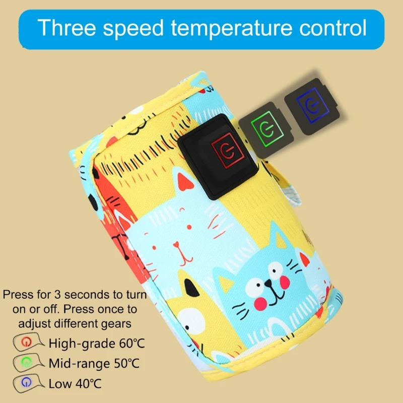 Upgrades Thermische hoes voor babyflessen Lekvrije multifunctionele babyflessenwarmer Case Warmtebehoud voor ouders op reis