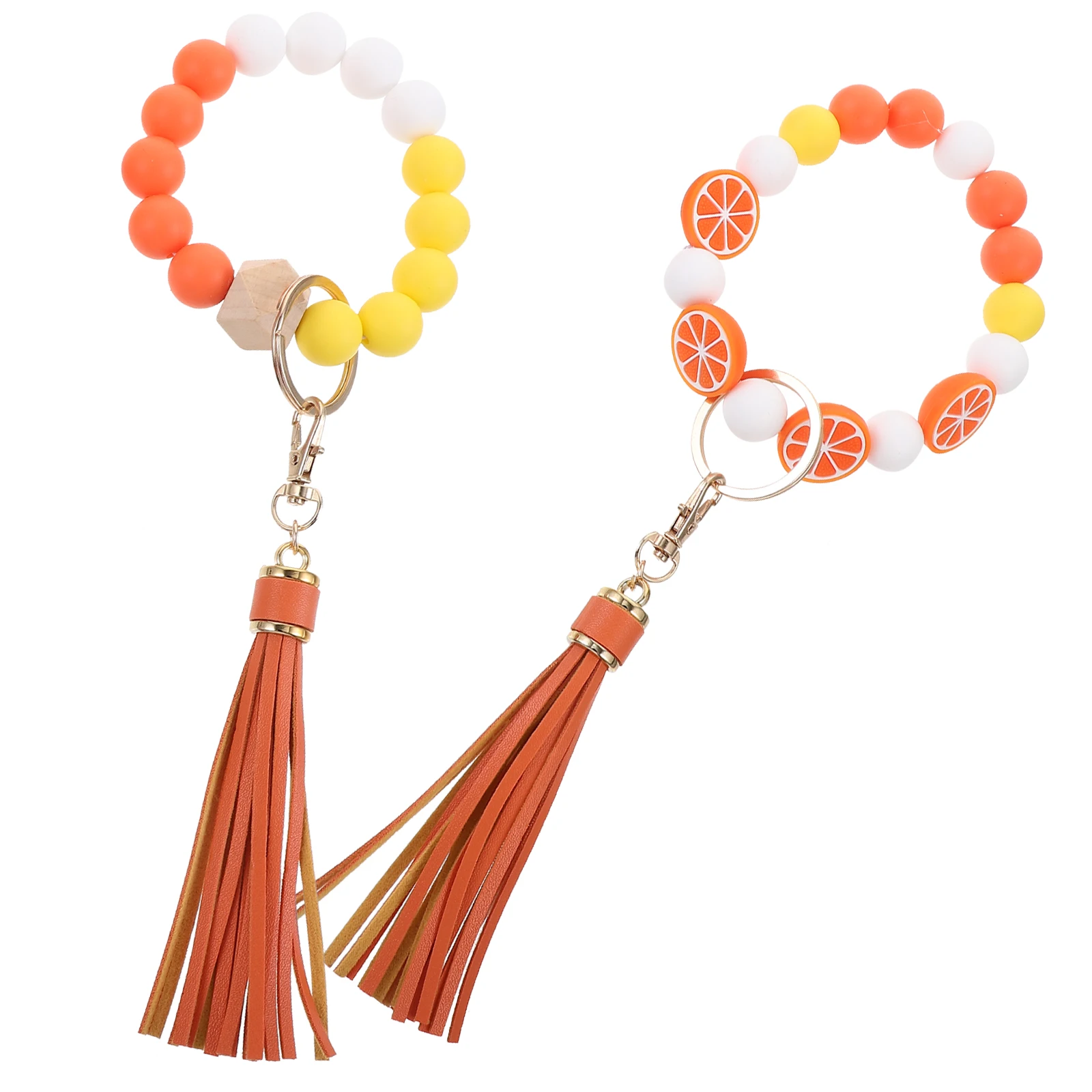 

15mm Silicone Keychain Fruit Bracelet Jewelry Craft Accessories Bulk Beads for Necklace Keychain Making Colorful