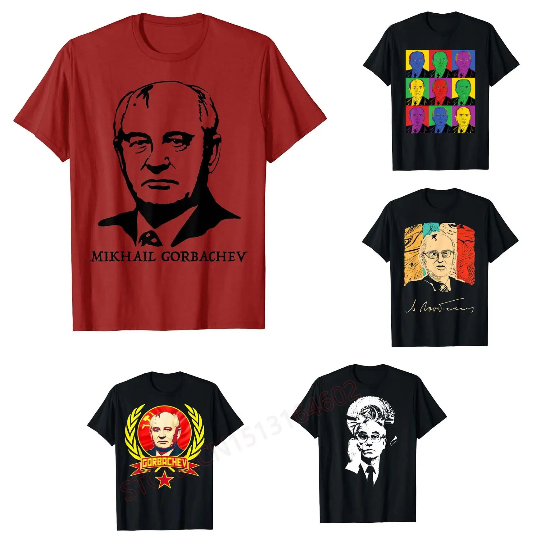 Mikhail Gorbachev Soviet Communism Propaganda T-Shirt For Men Women Unisex T Shirt Tops 100% Cotton Tees