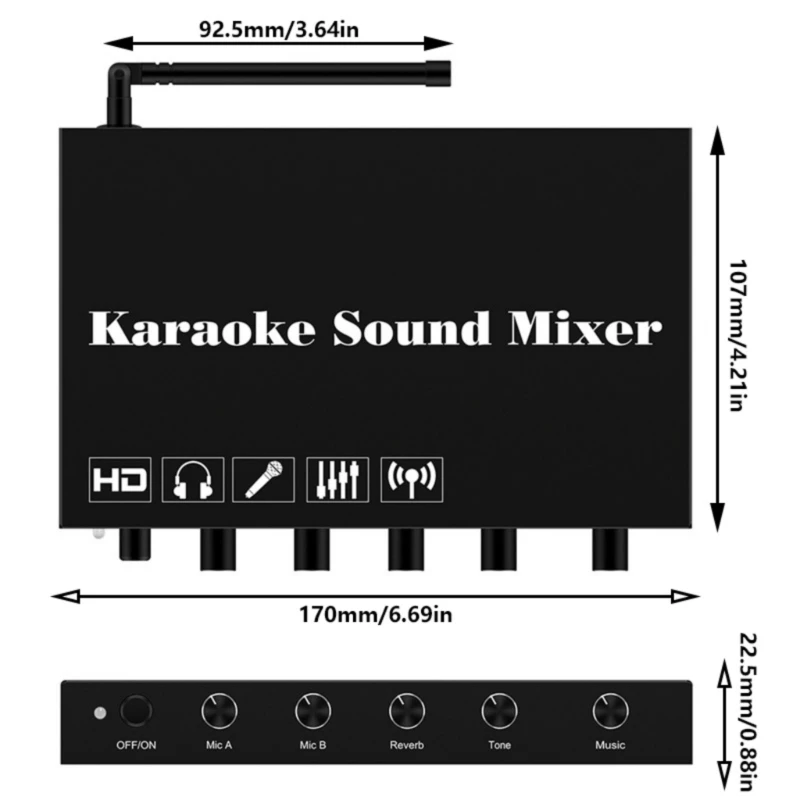 Bộ chuyển đổi micro không dây dành cho Karaoke chuyên nghiệp