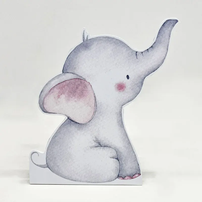 45/61/92cm Elephant Cutouts Pink Blue Baby Elephant Cute Animals KT Board for Girls Boys Baby Shower Birthday Decor Backdrop