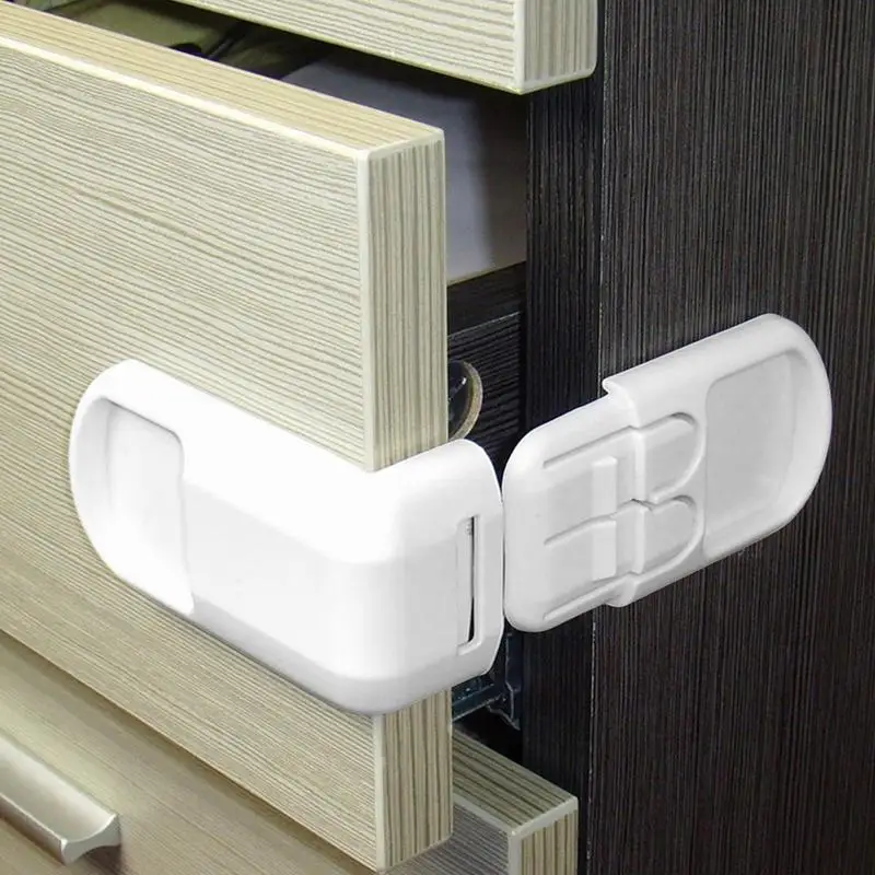 10pcs Child Proof Cabinet Door Lock Removable Secure Sturdy Kids Proofing Baby Stuff For Furniture Kitchen Ovens