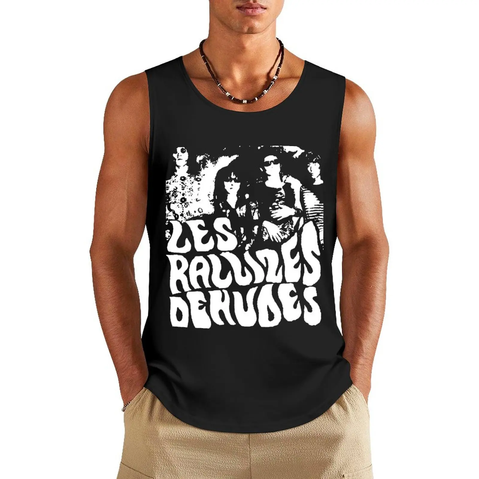 

LES RALLIZES DENUDES BAND Essential Tank Top t shirt gym summer 2025 Men's sleeveless gym shirts bodybuilding t shirt