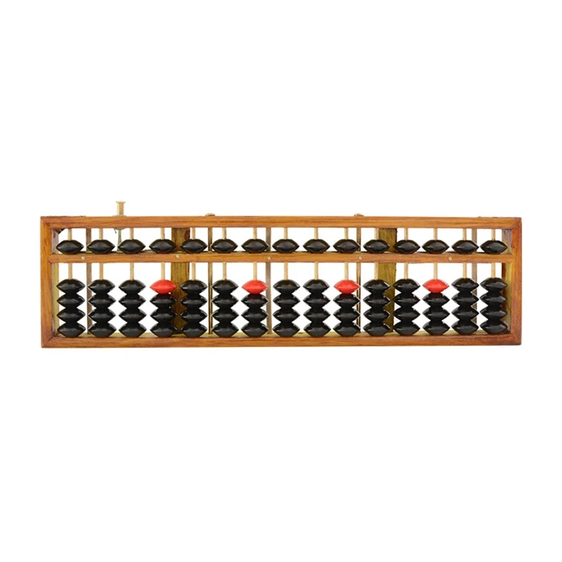 Portable Wooden Abacus Chinese Abacus Calculator 13 Column 15 Column 17 Column Toddler Counting  for Kid Students