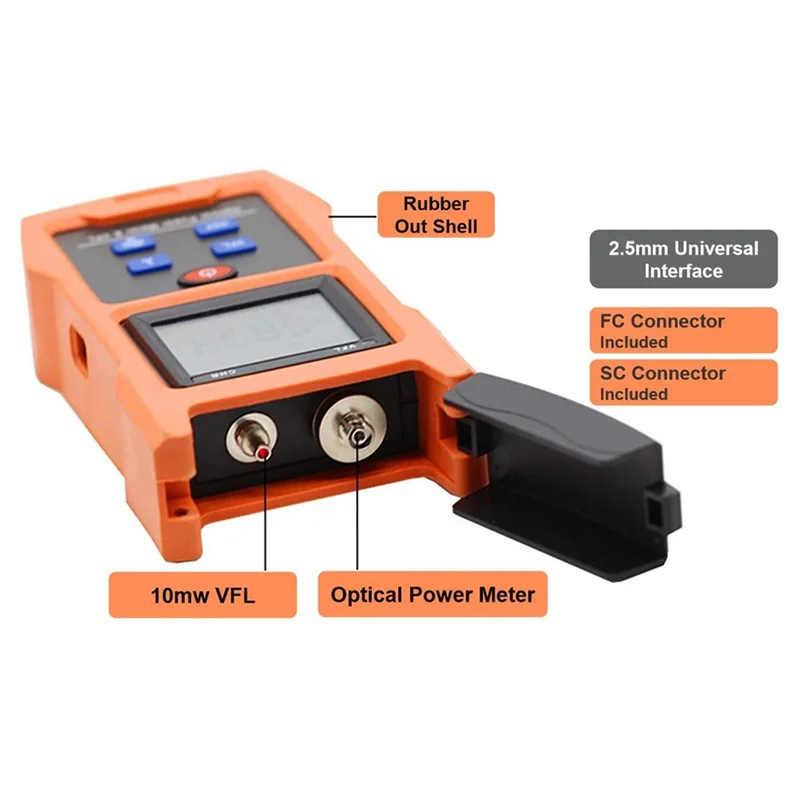 [A92Z!NEW】 Rechargeable Battery Powered Optical Power Meter Featuring Visual Fault Locator Function, Fiber Light Tester -50Db