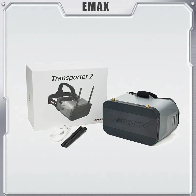 

EMAX Transporter 2 Goggles With Dual Antennas 5.8Ghz 4.3 Inches FPV Glasses Tinyhawk Goggle Glasses for RC FPV Racing Drone