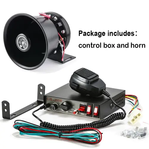 Vehicle Warning Horn Car Police Siren Speaker 200W 8 Loud Sound Microphone Loudspeaker Emergency Alarm System 12V 24V - Image 7