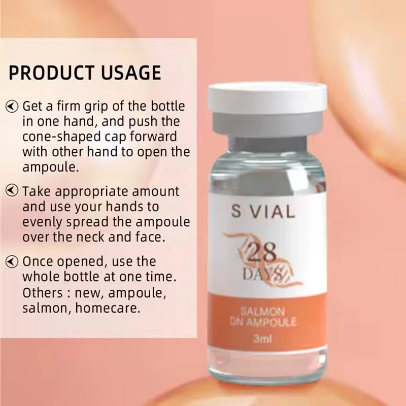 Suero antiarrugas de energía ligera de ADN de salmón que desvanece las líneas finas brillo hidratante Facial cuidado de la piel reafirmante antienvejecimiento