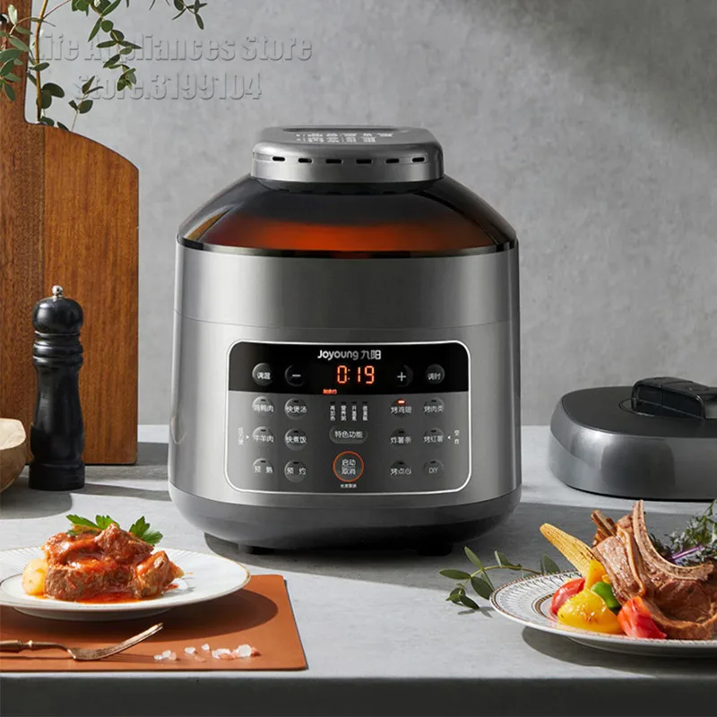 Joyoung 70KPa Pressure Cooker 4L Capacity 220V Electric Oven Chicken French Fries Air Fryer 2-6 Person Rice Cooking Pot 4-In-1