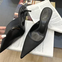 Eilyken 2026 New Summer Concise Pointed Toe Women Slippers Fashion Thin Low Heels Party Pumps Mules Slide Shoes - Image 4