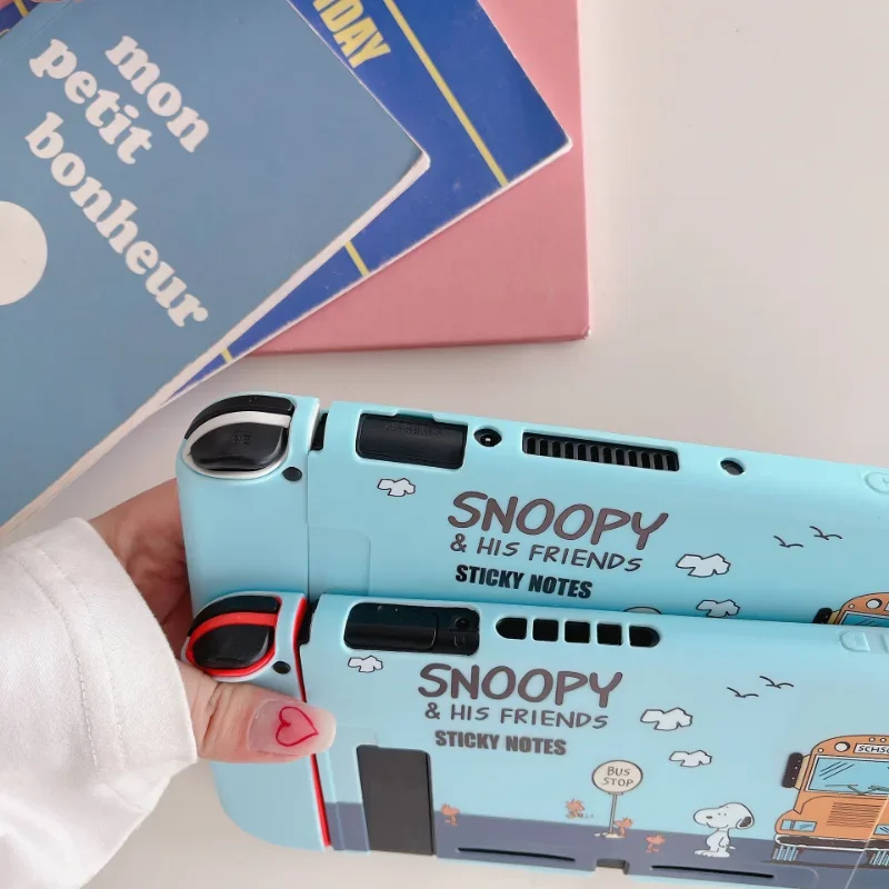 Snoopy TPU Case for Nintendo Switch NS Storage Bag Cute Waterproof Box Case for Nitendo Switch OLED Console Joycon Accessories