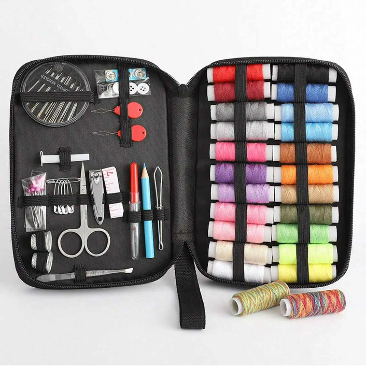 1Set Sewing Kit for Adults and Beginners - Needle and Thread Kit with Sewing Accessories and Portable Case for Travel